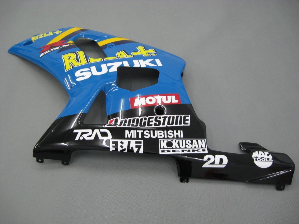 2001-2003 Suzuki 600 GSXR Racing Blue Black Fairing Kit by Amotopart Fairings