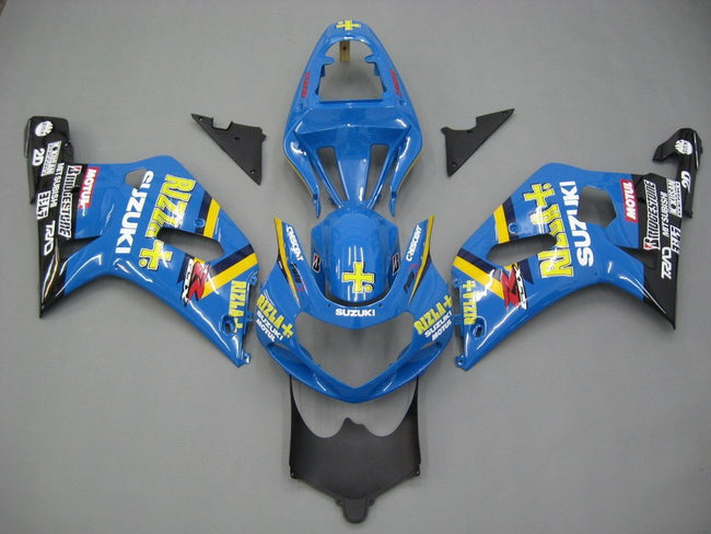 2001-2003 Suzuki 600 GSXR Racing Blue Black Fairing Kit by Amotopart Fairings