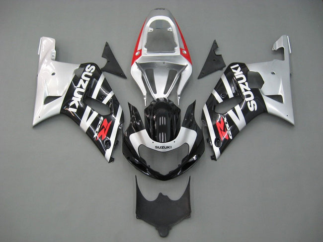 2001-2003 Suzuki GSXR 600 Amotopart Fairings Black & Silver GSXR Racing