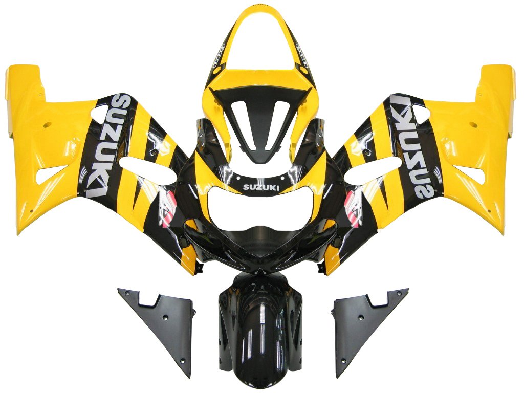 2001-2003 Suzuki GSXR 600 Amotopart Fairings Yellow Black GSXR Racing