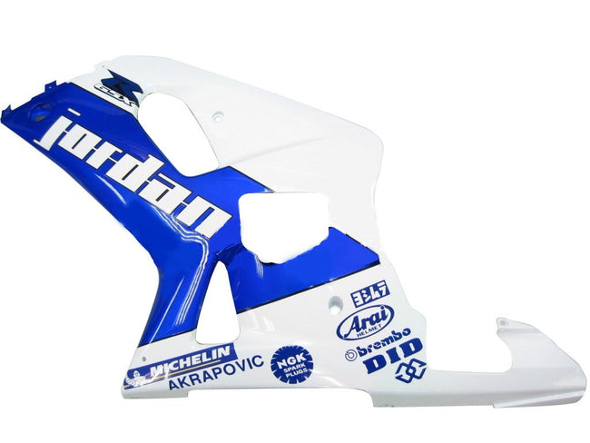 2001-2003 Suzuki GSXR 600 Amotopart Fairings White Blue Jordan GSXR Racing