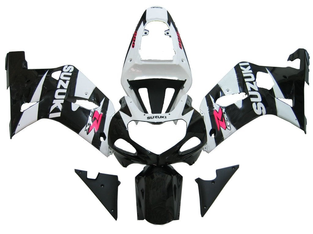 2001-2003 Suzuki GSXR 600 Amotopart Fairings Black & White GSXR Racing