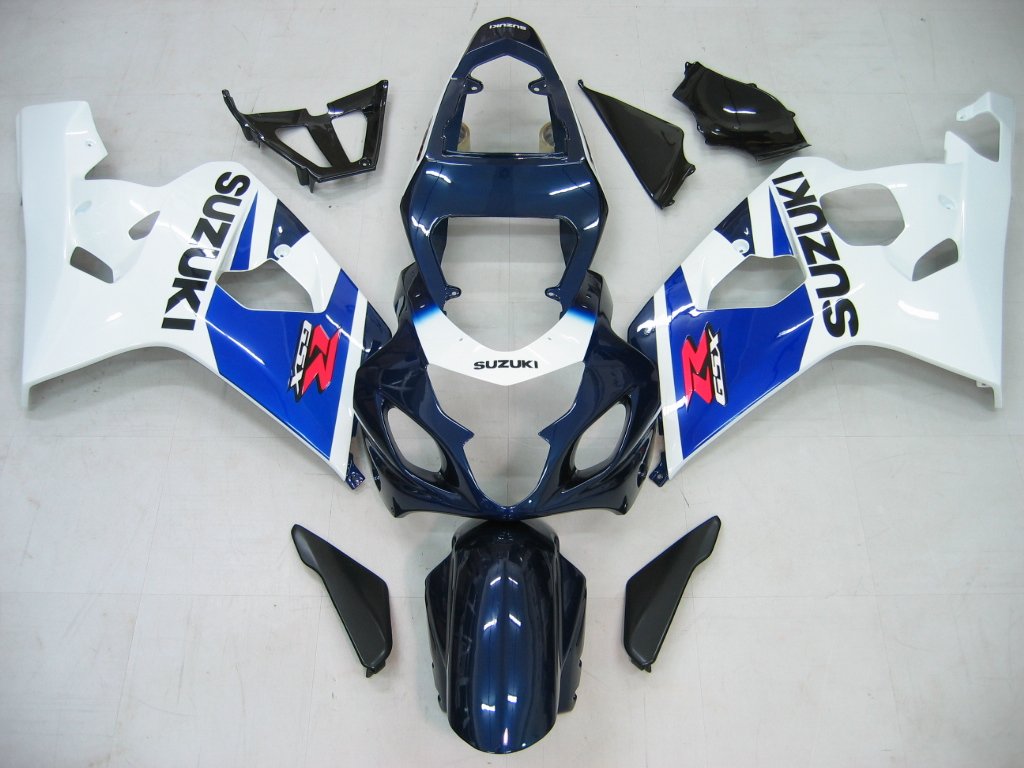 2004-2005 GSXR600/750 Suzuki Fairing Blue&White Kit by Amotopart