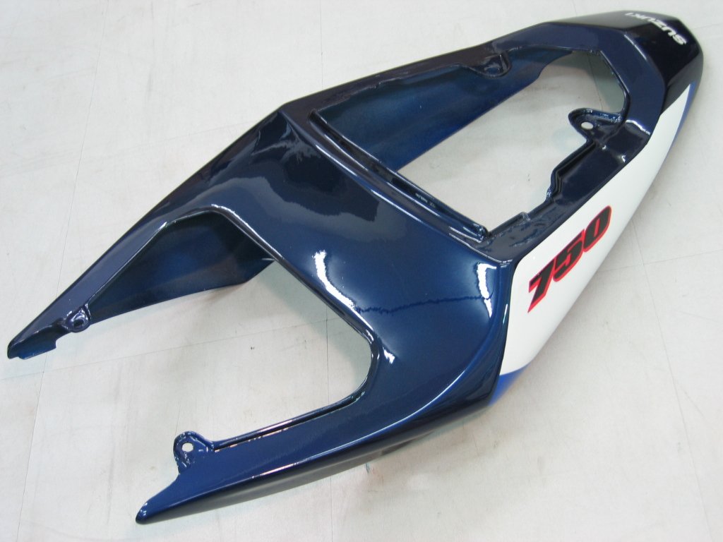 2004-2005 GSXR600/750 Suzuki Fairing Blue&White Kit by Amotopart