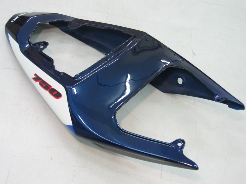 2004-2005 GSXR600/750 Suzuki Fairing Blue&White Kit by Amotopart