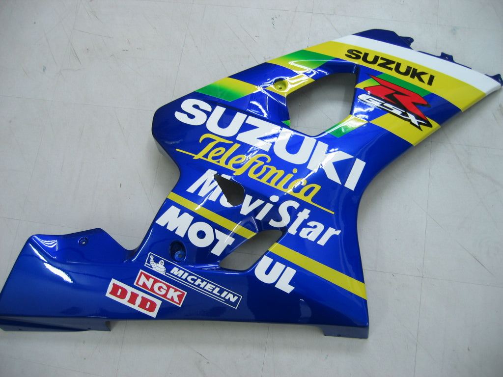 2004-2005 Suzuki GSXR 600 750 Amotopart Fairings Blue Movistar GSXR Racing