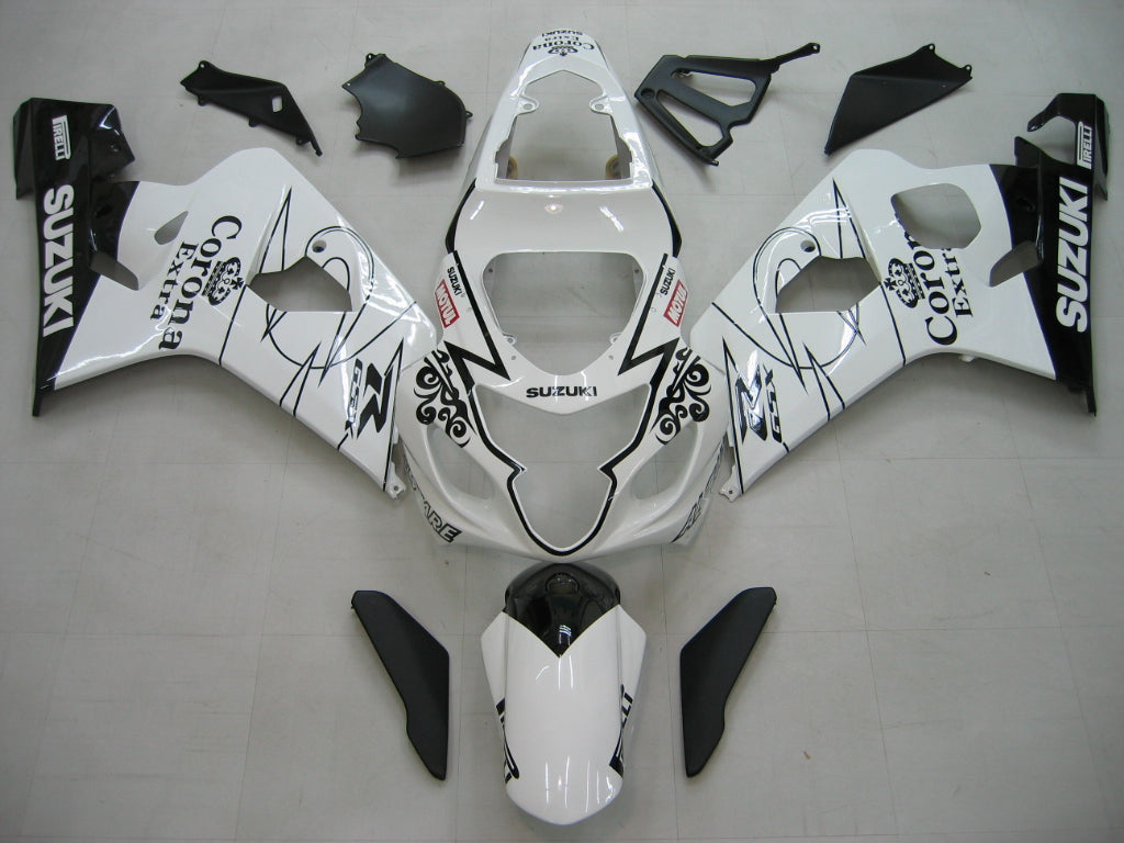 2004-2005 Suzuki GSXR 600 750 Amotopart Fairings White Alstare Corona Racing