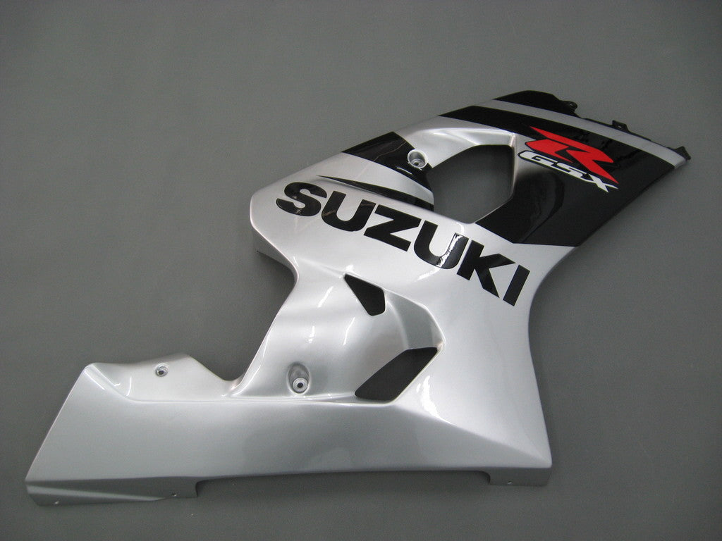 2004-2005 Suzuki GSXR 600 750 Amotopart Fairings Black Silver GSXR Racing