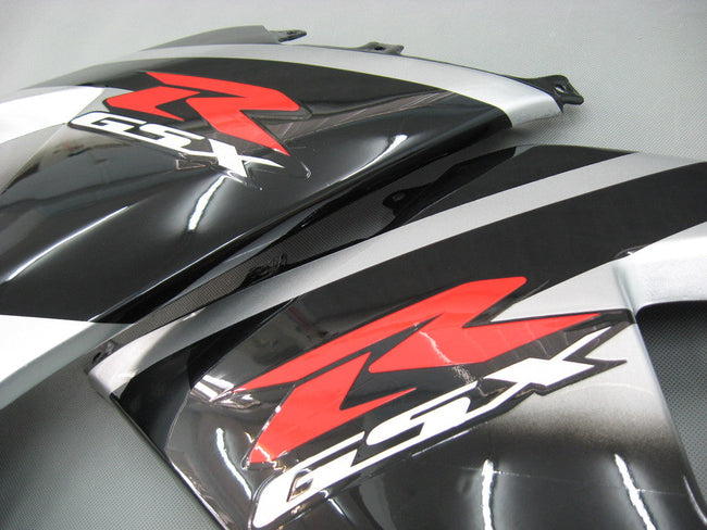 2004-2005 Suzuki GSXR 600 750 Amotopart Fairings Black Silver GSXR Racing