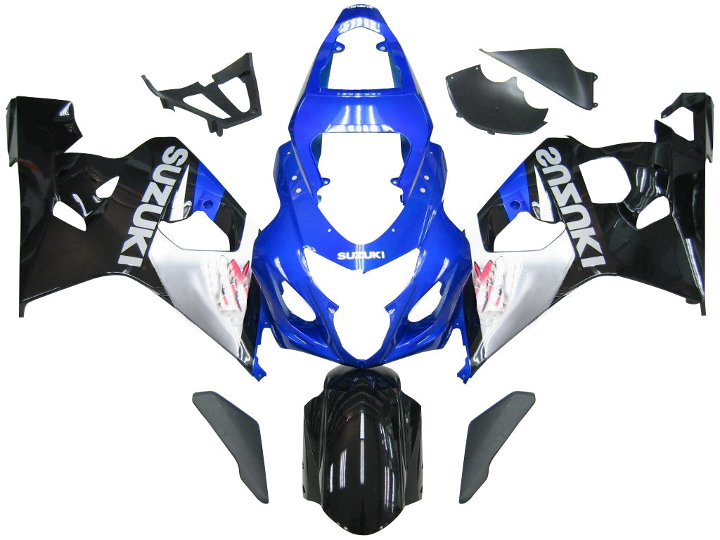 2004-2005 Suzuki GSXR 600 750 Amotopart Fairings Blue Black Suzuki GSXR Racing