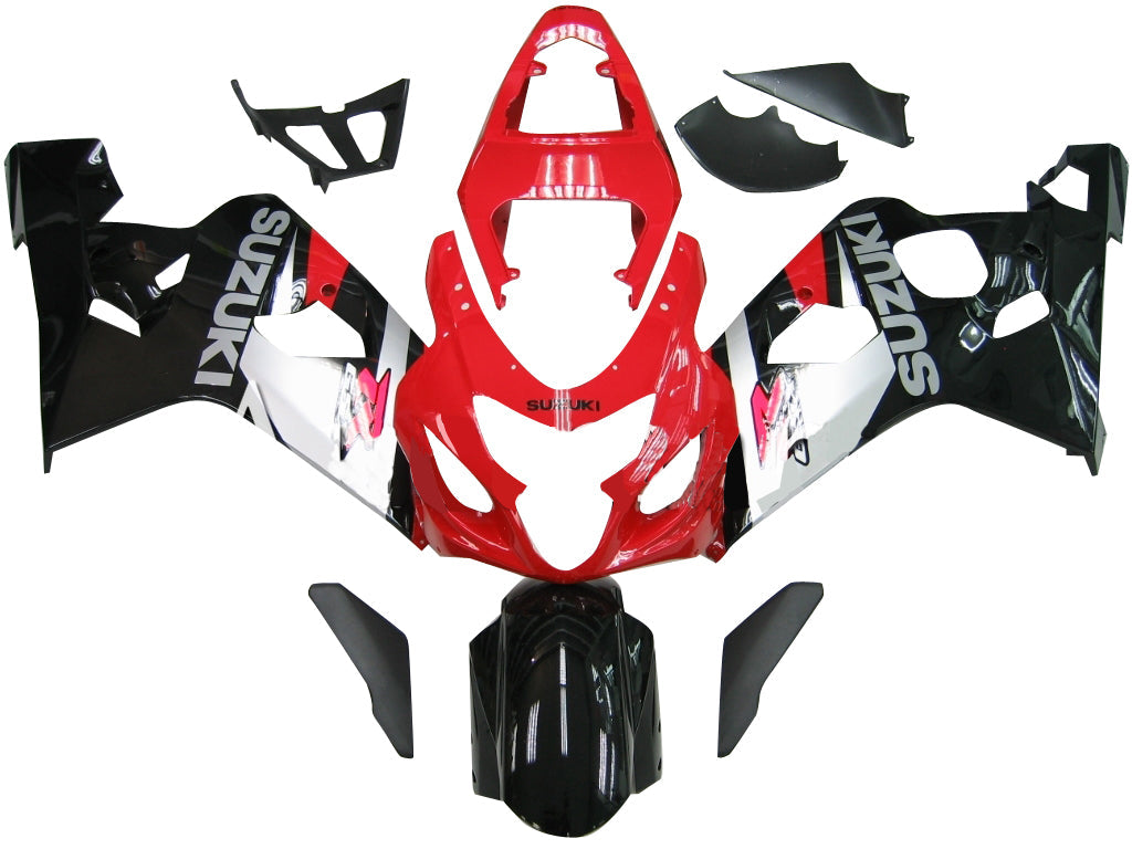 2004-2005 Suzuki GSXR600750 Amotopart Fairing Glossy Red Kit