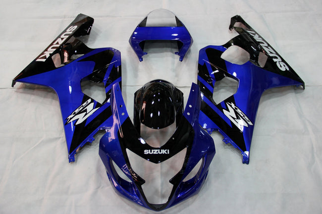 2004-2005 Suzuki GSXR 600 750 Amotopart Fairings Blue Black GSXR Racing