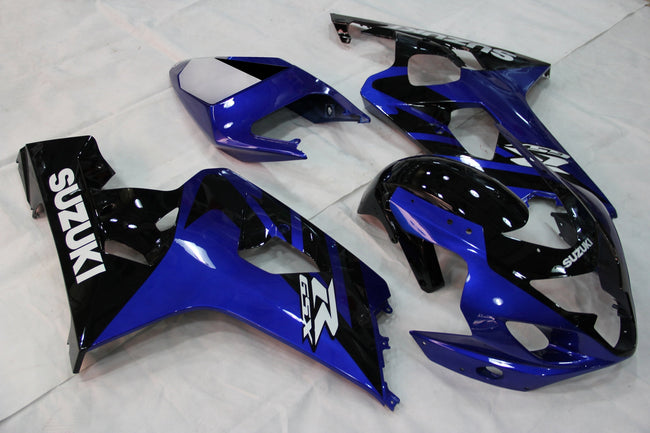 2004-2005 Suzuki GSXR 600 750 Amotopart Fairings Blue Black GSXR Racing