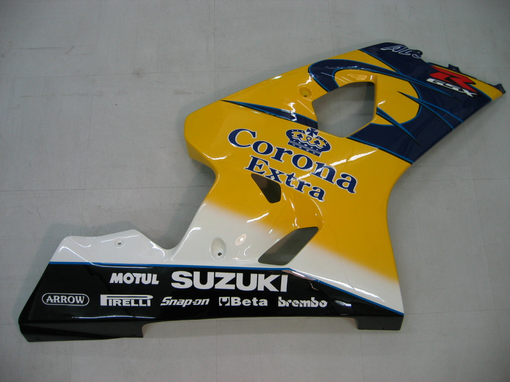 2004-2005 Suzuki GSXR 600 750 Amotopart Fairings Yellow Blue Corona GSXR Racing