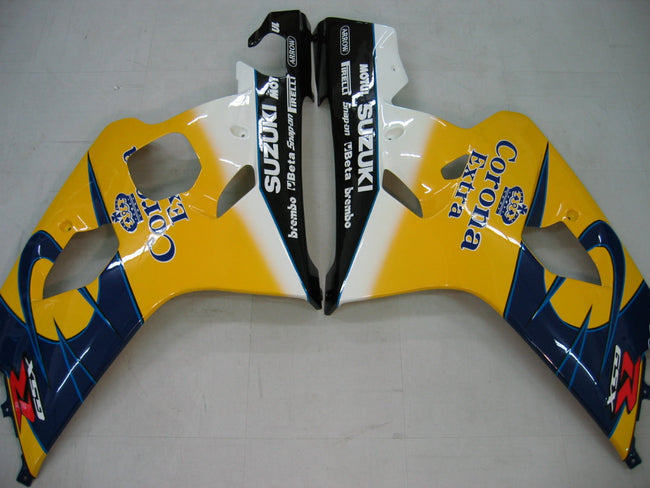 2004-2005 Suzuki GSXR 600 750 Amotopart Fairings Yellow Blue Corona GSXR Racing