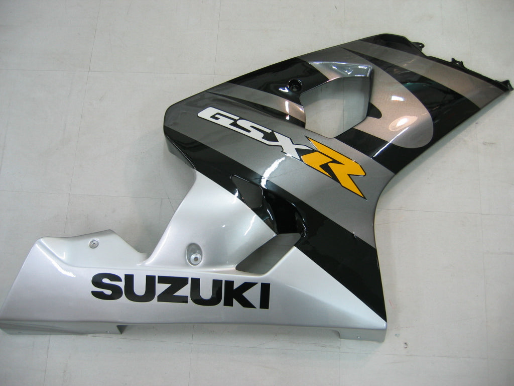 2004-2005 Suzuki GSXR 600 750 Amotopart Fairings Black & Silver GSXR Racing