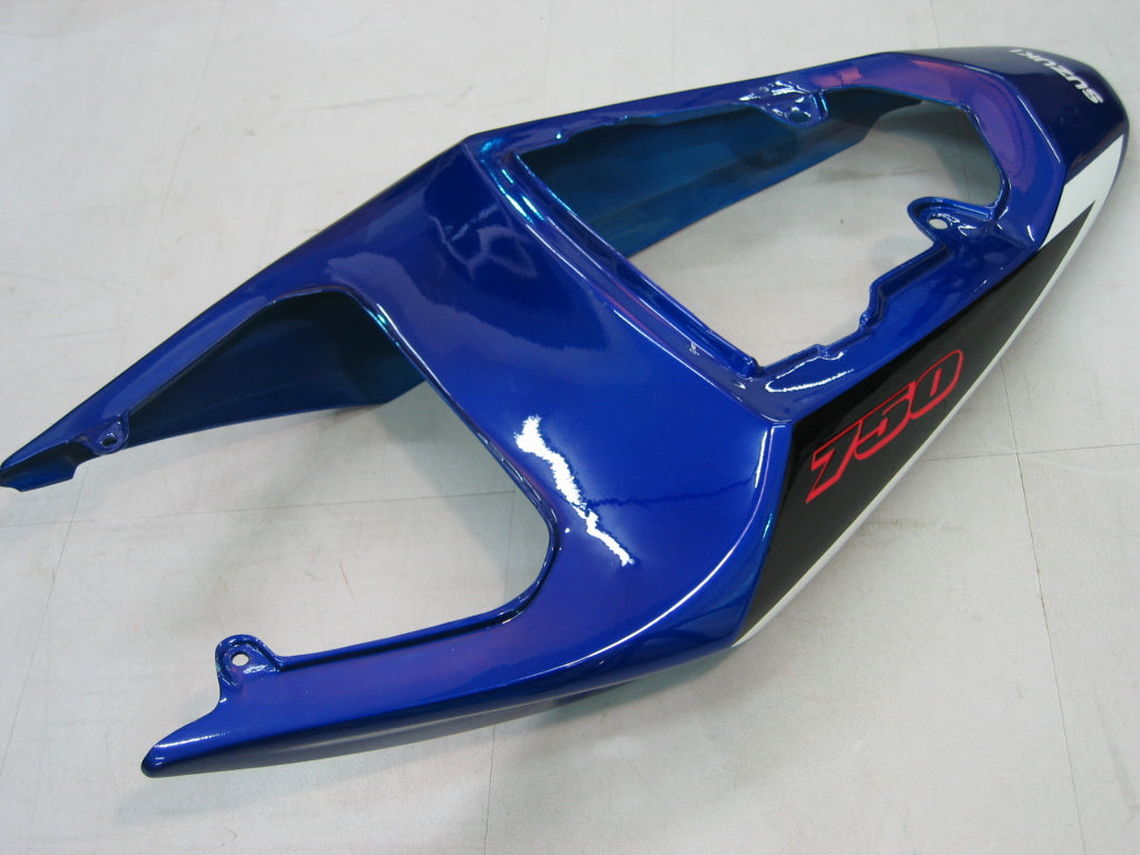 2004-2005 Suzuki GSXR 600 750 Amotopart Fairings Blue Black Silver GSXR Racing