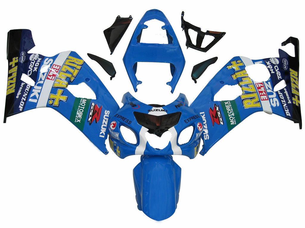 2004-2005 Suzuki GSXR 600 750 Amotopart Fairings Blue Rizla GSXR Racing