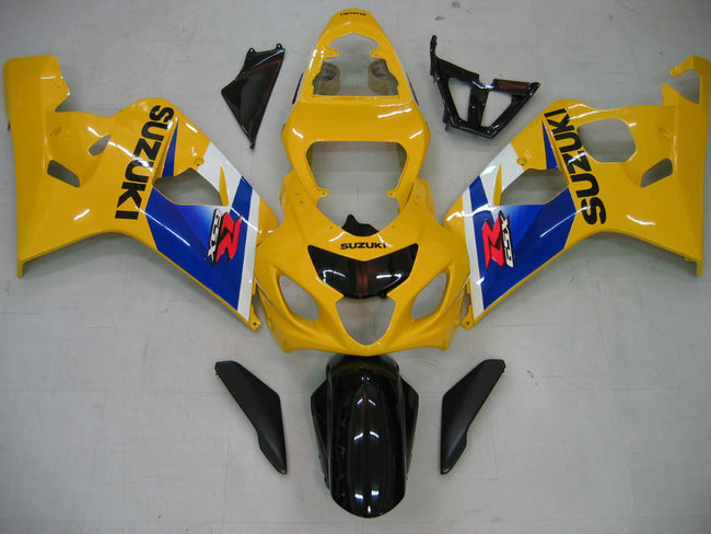 2004-2005 Suzuki GSXR 600 750 Amotopart Fairings Yellow Black GSXR Racing