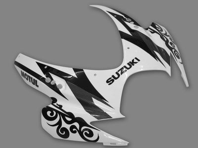 For GSXR 600/750 2006-2007 Bodywork Fairing White ABS Injection Molded Plastics Set