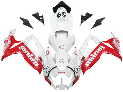 For GSXR 600/750 2006-2007 Bodywork Fairing White ABS Injection Molded Plastics Set