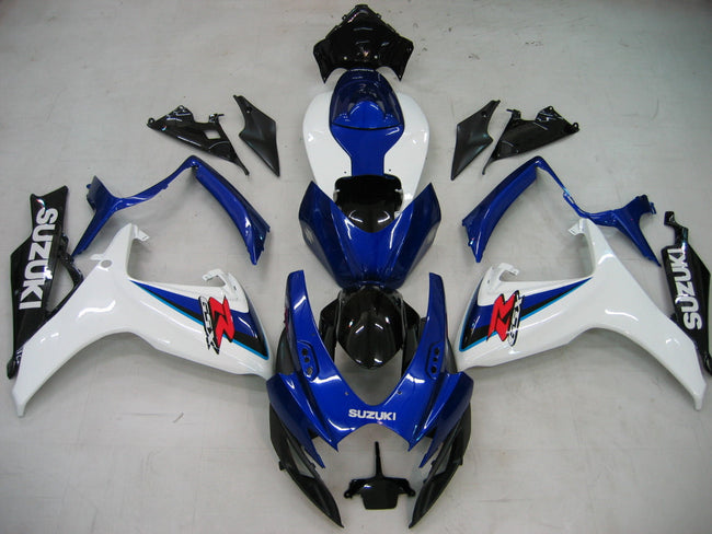 2006-2007 Suzuki GSXR600750 Amotopart Fairing White&Blue Kit