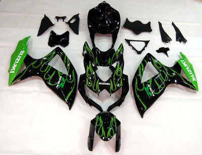 For GSXR 600/750 2008-2009 Bodywork Fairing Black ABS Injection Molded Plastics Set