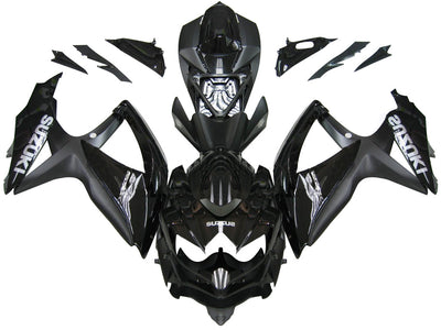 For GSXR 600/750 2008-2009 Bodywork Fairing Black ABS Injection Molded Plastics Set