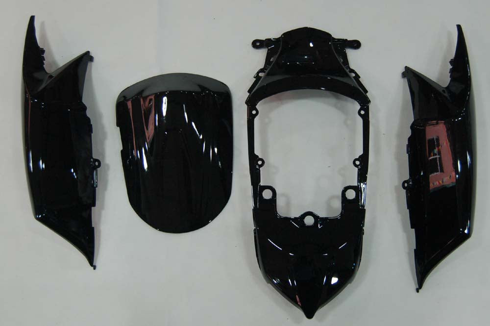 2008-2010 Suzuki GSXR600750 Amotopart Fairing Black Red Flame Kit