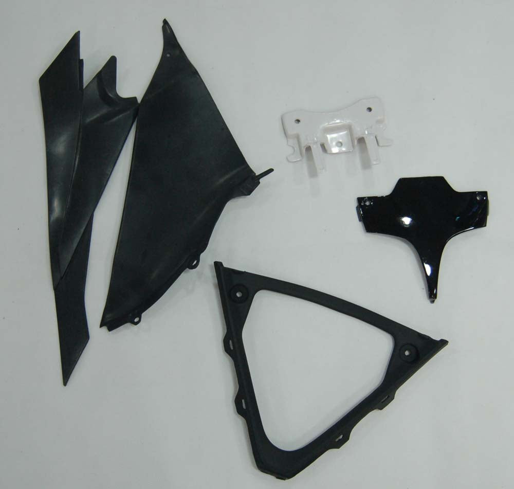 2008-2010 Suzuki GSXR600750 Amotopart Fairing Black Red Flame Kit