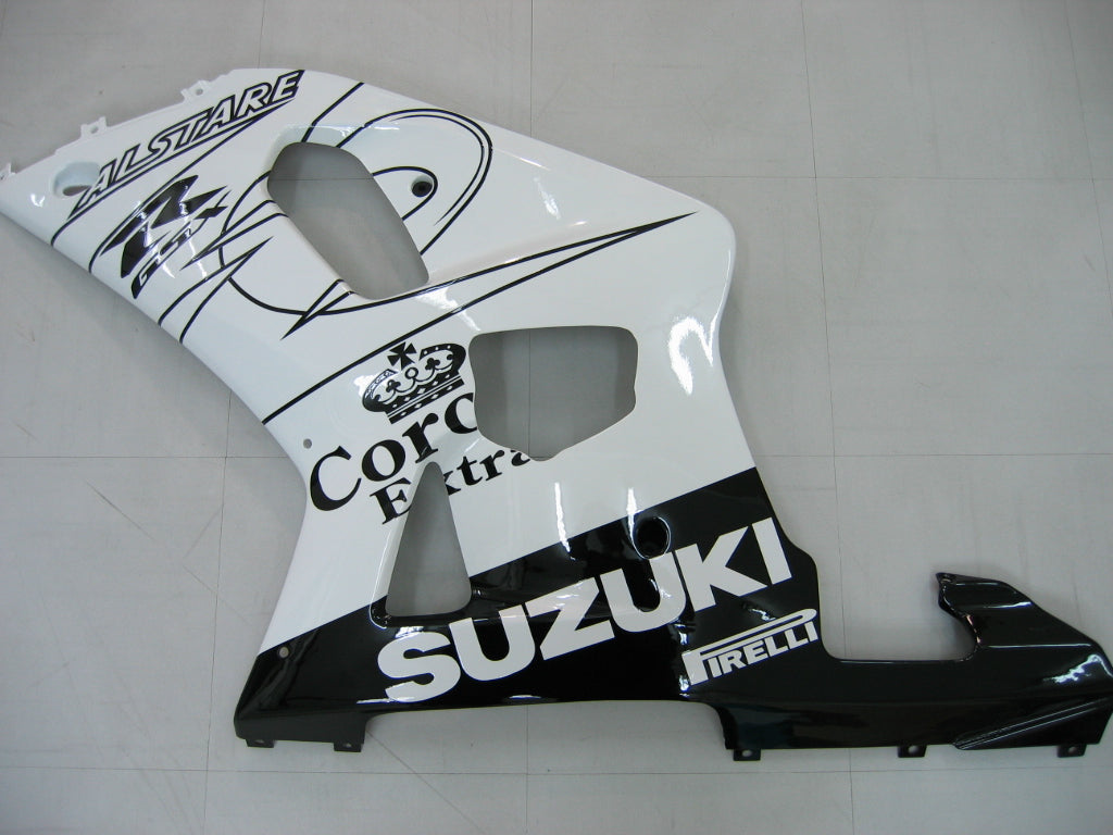 2001-2003 Suzuki GSXR 750 Amotopart Fairings White Black Alstare Corona Racing