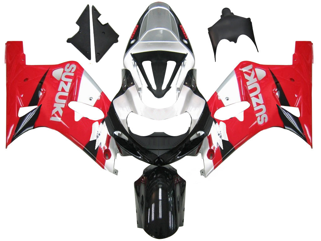 2001-2003 Suzuki GSXR 750 Amotopart Fairings White Red Lucky Strike Racing