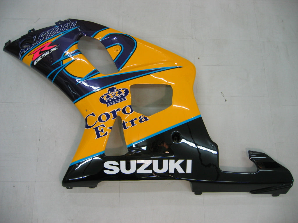 2001-2003 Suzuki GSXR 750 Amotopart Fairings Yellow Blue Corona GSXR Racing