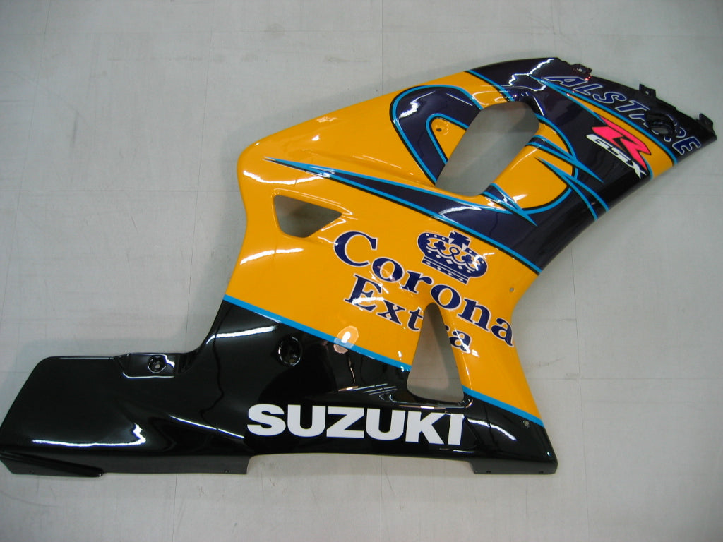 2001-2003 Suzuki GSXR 750 Amotopart Fairings Yellow Blue Corona GSXR Racing