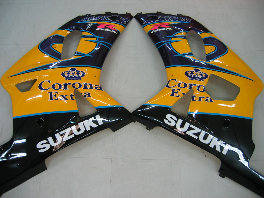 2001-2003 Suzuki GSXR 750 Amotopart Fairings Yellow Blue Corona GSXR Racing