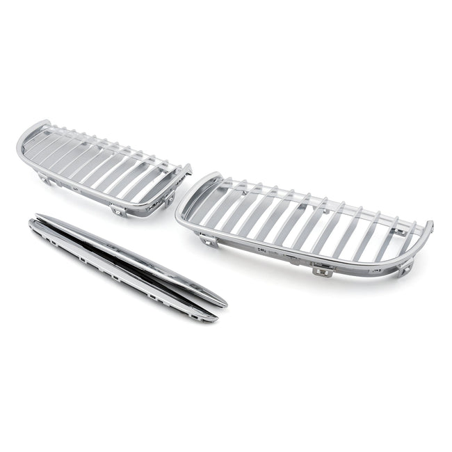 Front Replacement Chrome Kidney Grille For BMW 3 Series E90 E91 M3 2004-2007