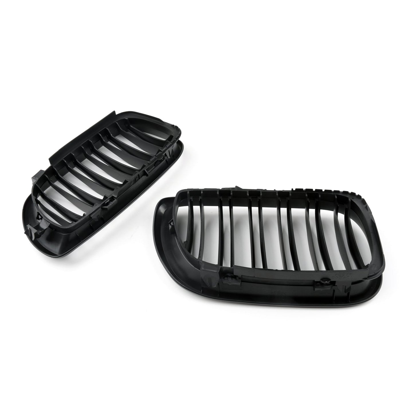 Front Gloss Blk Kidney Grills Grille Cover For BMW E46 3 Series 4Door 2002-2005