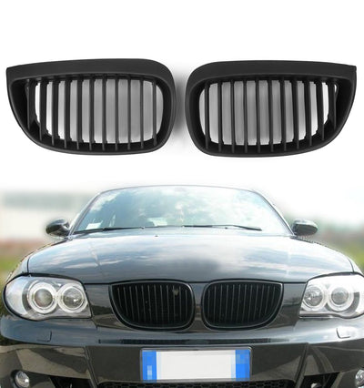 Kidney Grill Grille Matt Black For BMW E81 E87 Sport 1 Series (2004-2007)