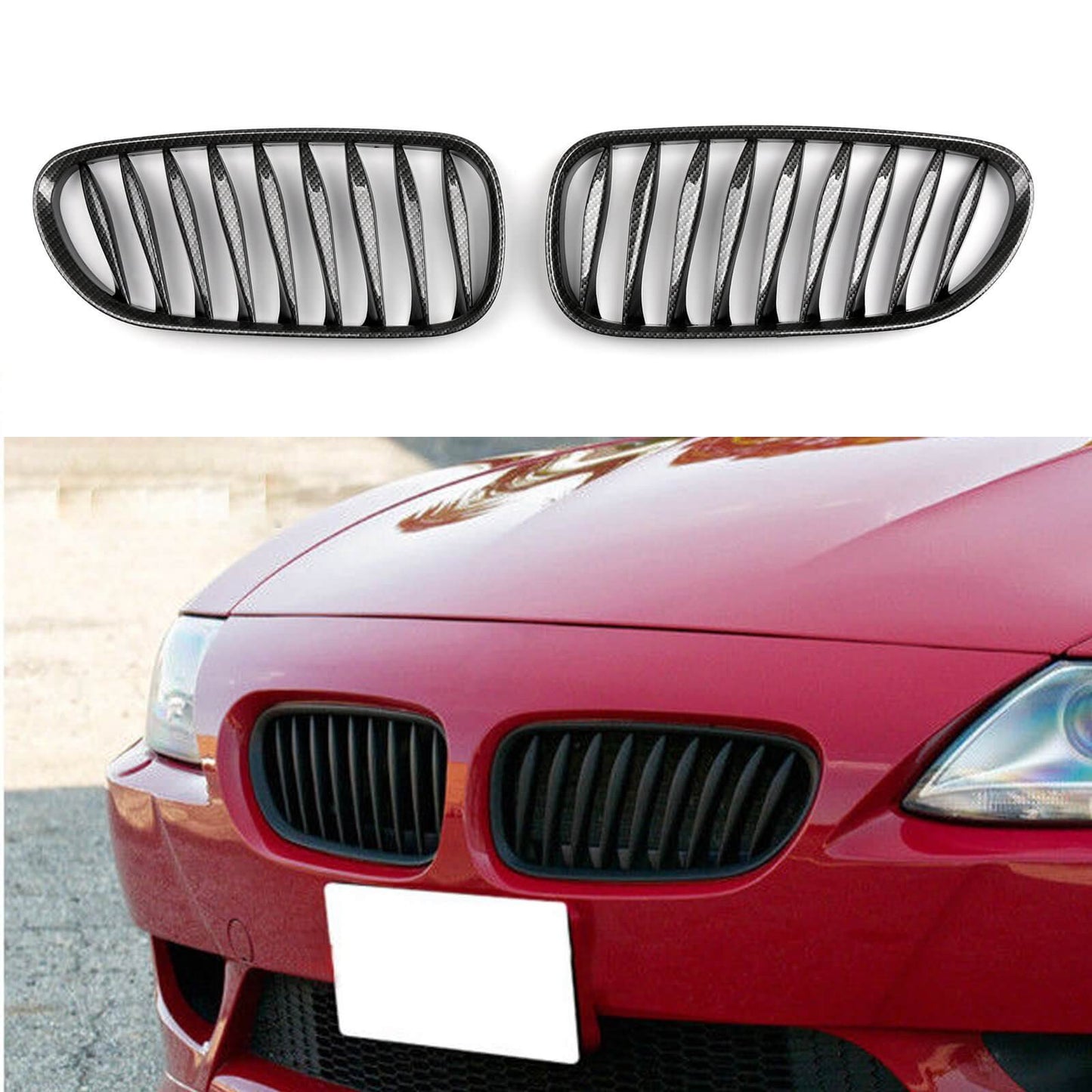 2003-2008 BMW Z4 E85 E86 Front Bumper Sport Kidney Grille Grill Chrome