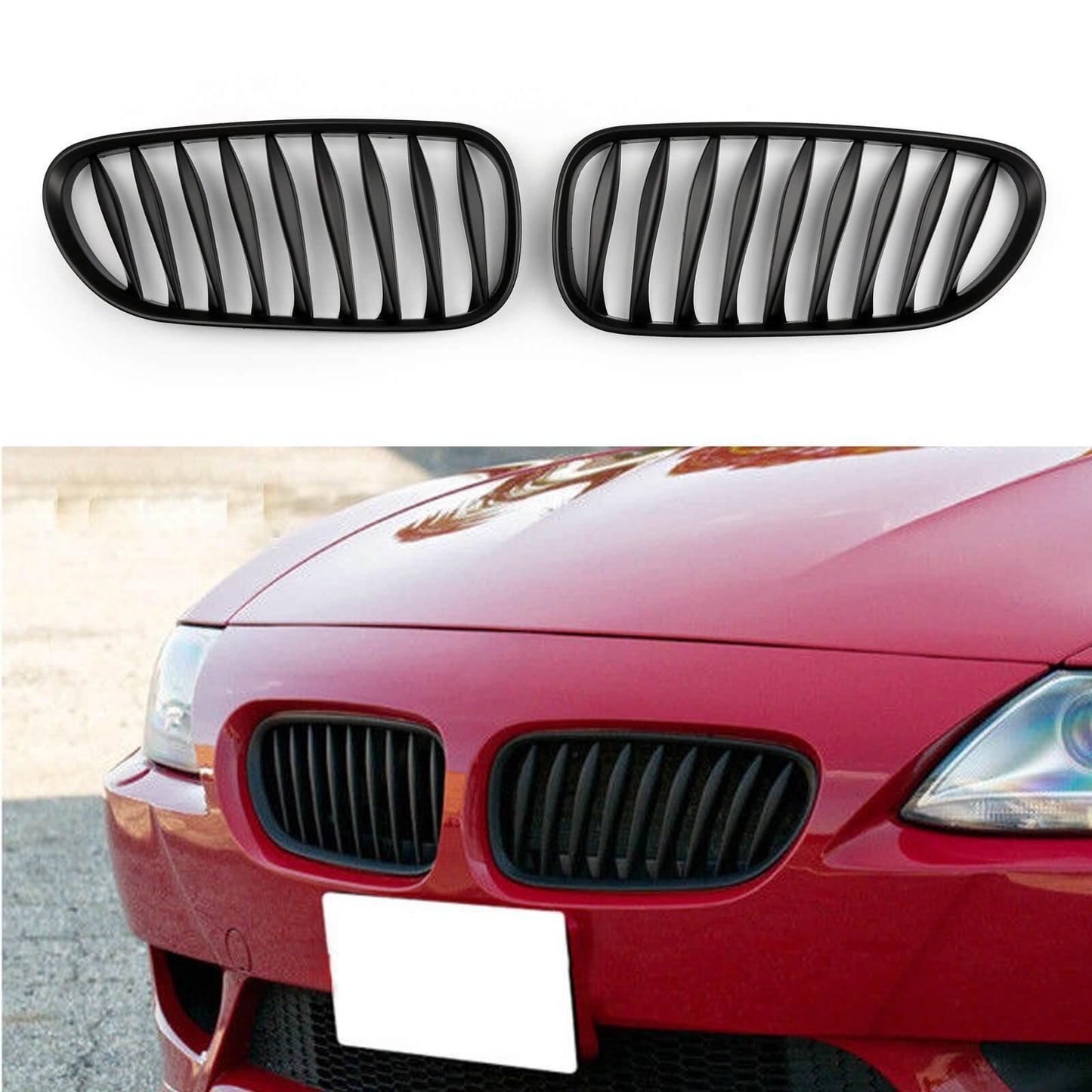 2003-2008 BMW Z4 E85 E86 Front Bumper Sport Kidney Grille Grill Chrome