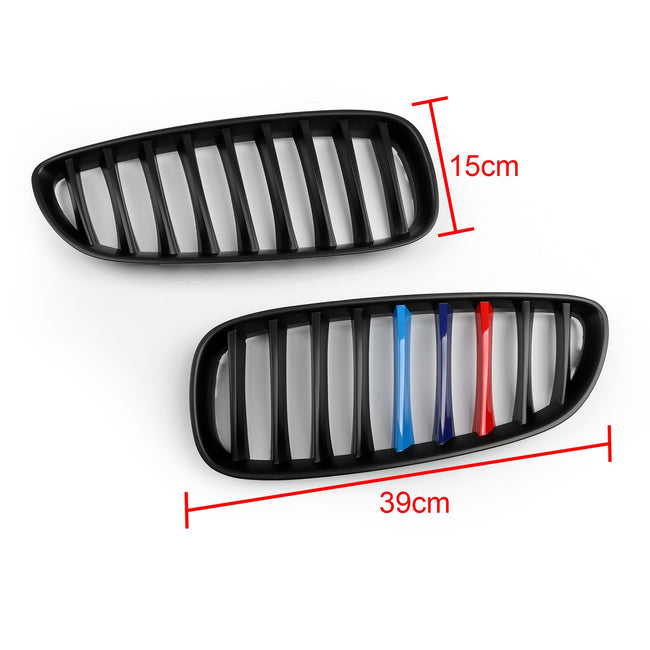 2Pcs M-Color Matte Black Front Kidney Grille Grill For BMW Z4 E89 2009-2016