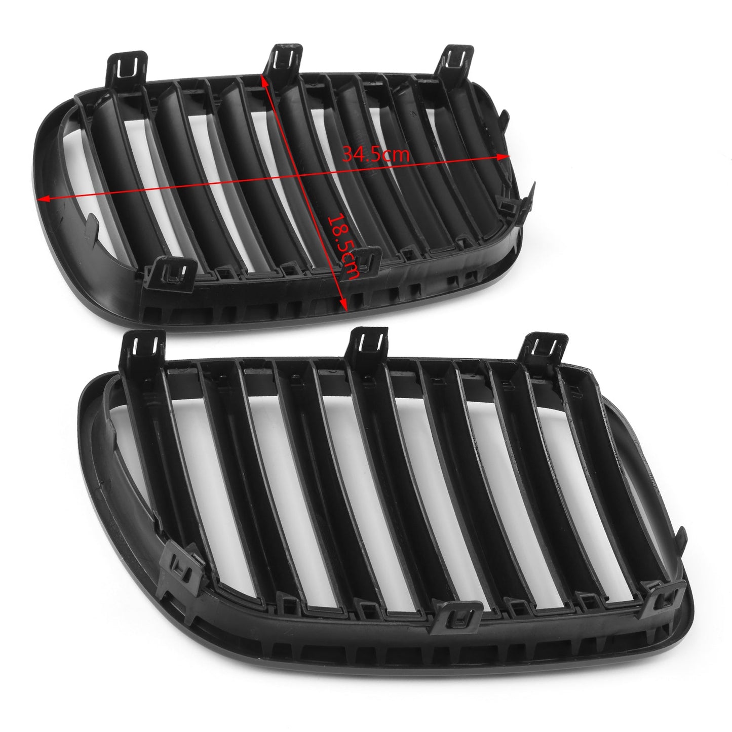 1 Pair Black Front Bumper Grille For BMW E83 X3 LCI Facelift 2007-2010 Generic