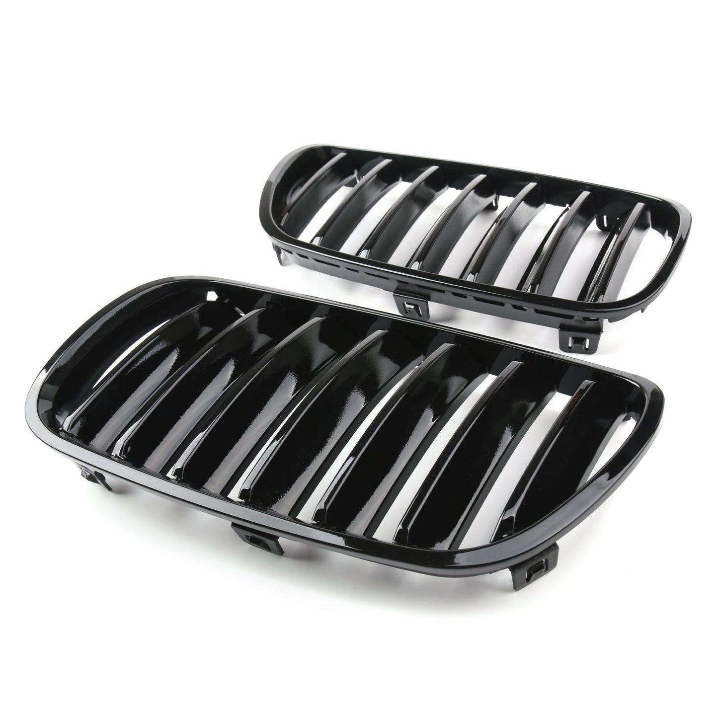 1 Pair Black Front Bumper Grille For BMW E83 X3 LCI Facelift 2007-2010 Generic