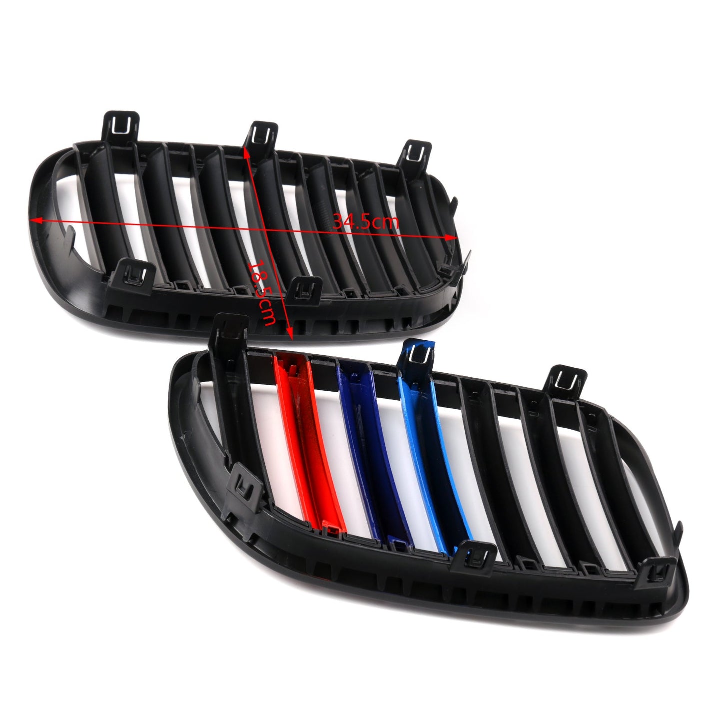 1 Pair Black Front Bumper Grille For BMW E83 X3 LCI Facelift 2007-2010 Generic