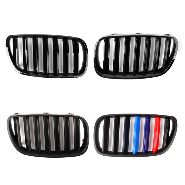 1 Pair Black Front Bumper Grille For BMW E83 X3 LCI Facelift 2007-2010