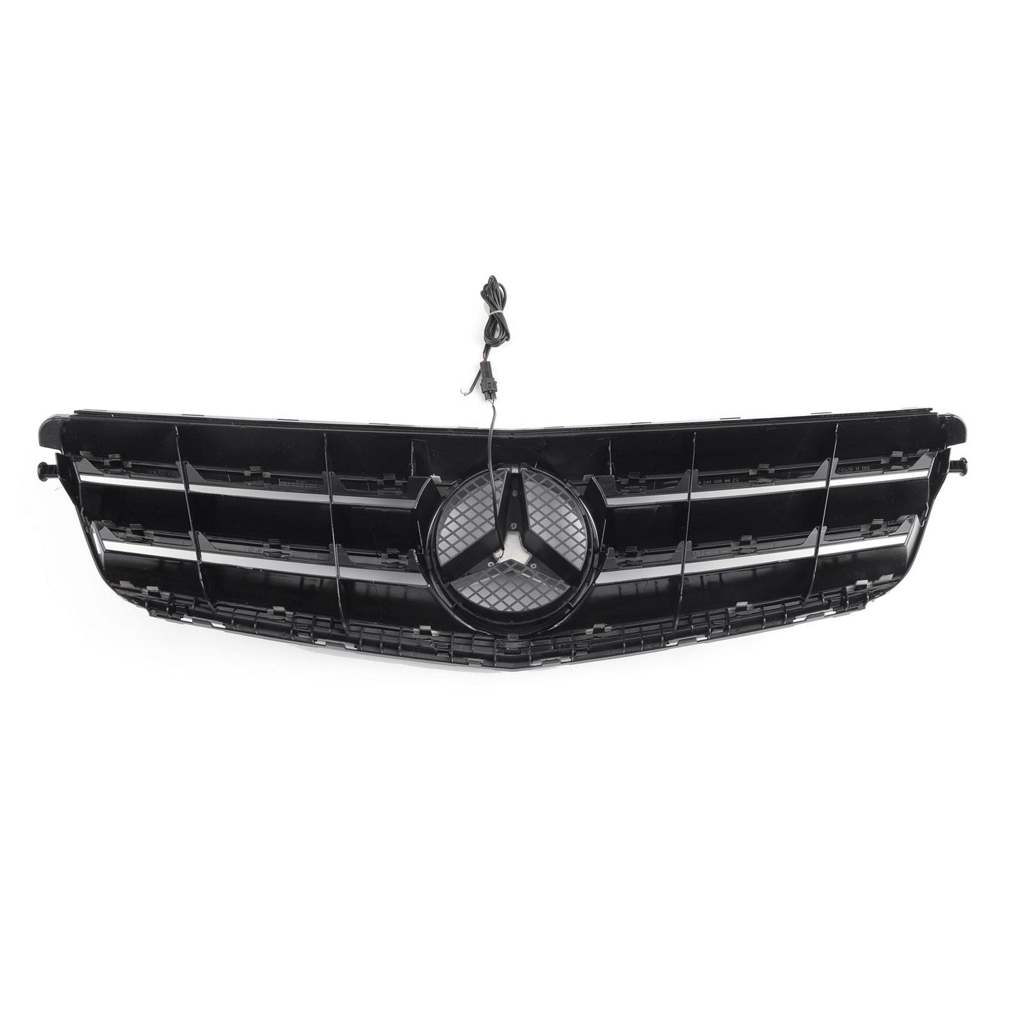 LED Black Chrome Front Grill Grille Fit Benz C Class W204 C300 C350 2008-2014