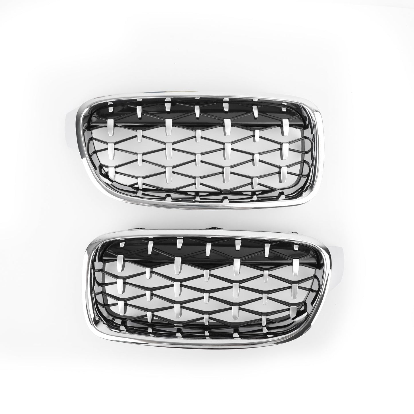 2012-2016 BMW F30 328i 335i Front Kidney Gloss Black Diamond Grille Grills