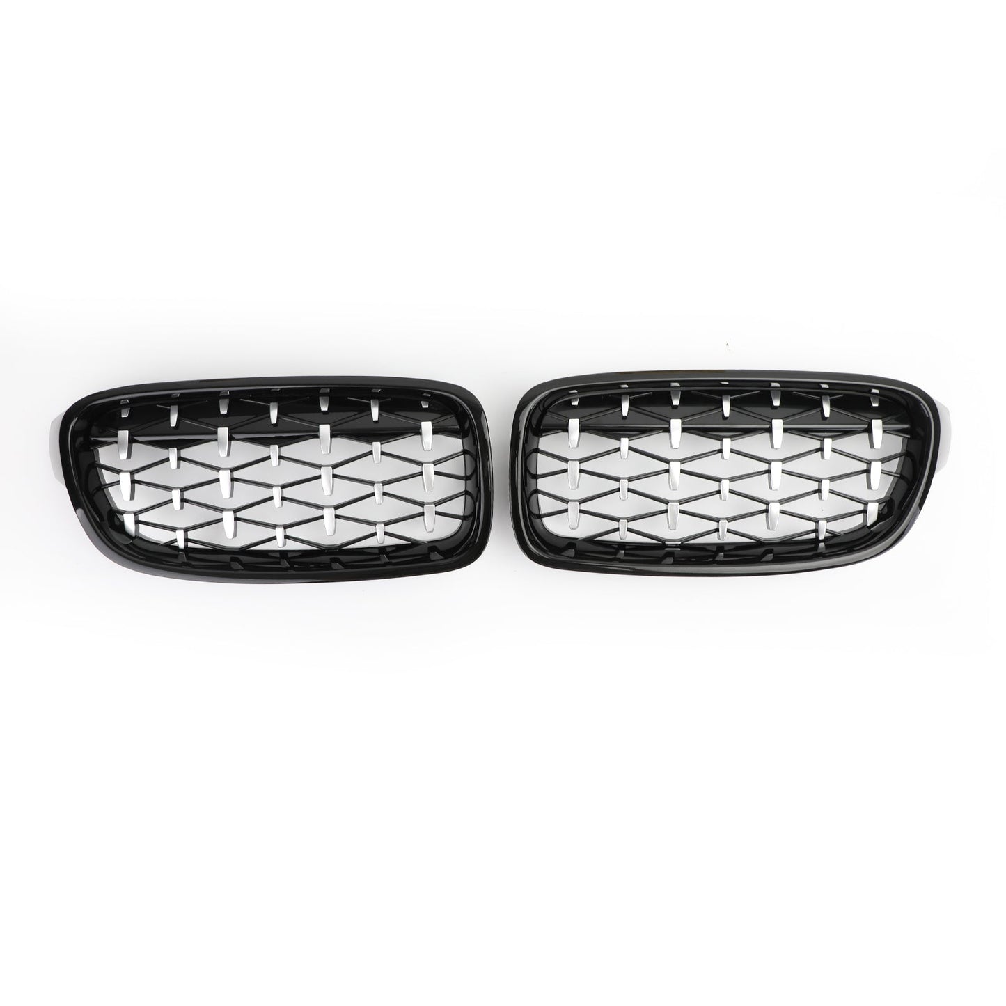 2012-2016 BMW F30 328i 335i Front Kidney Gloss Black Diamond Grille Grills