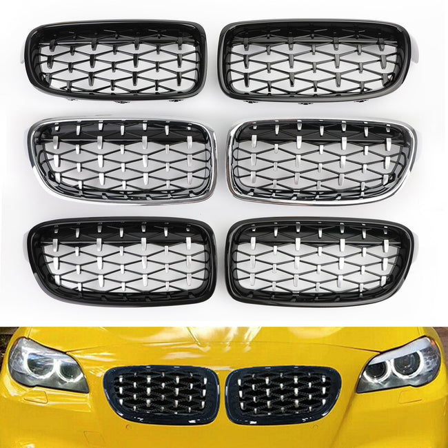 Front Kidney Diamond Grille Grills fit BMW F30 328i 335i 2012-2016