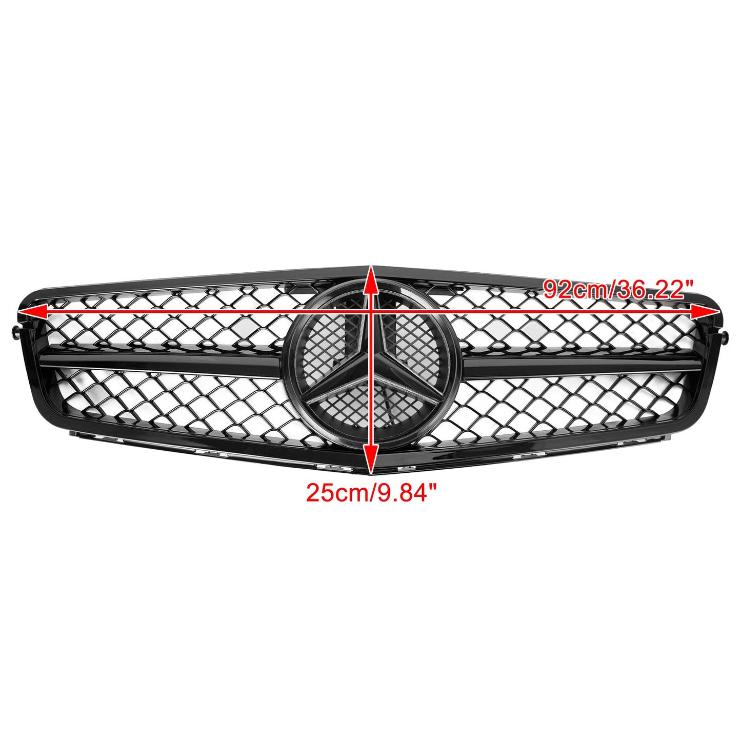 AMG W204 C-Class 2008-2014 Benz C300 C350 w/LED Front Bumper Car Grille Grill